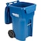 Global Industrial Mobile Heavy Duty Trash Container, 65 Gallon, Blue 237279BL - alternate 5